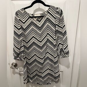 Black and White Chevron Dress